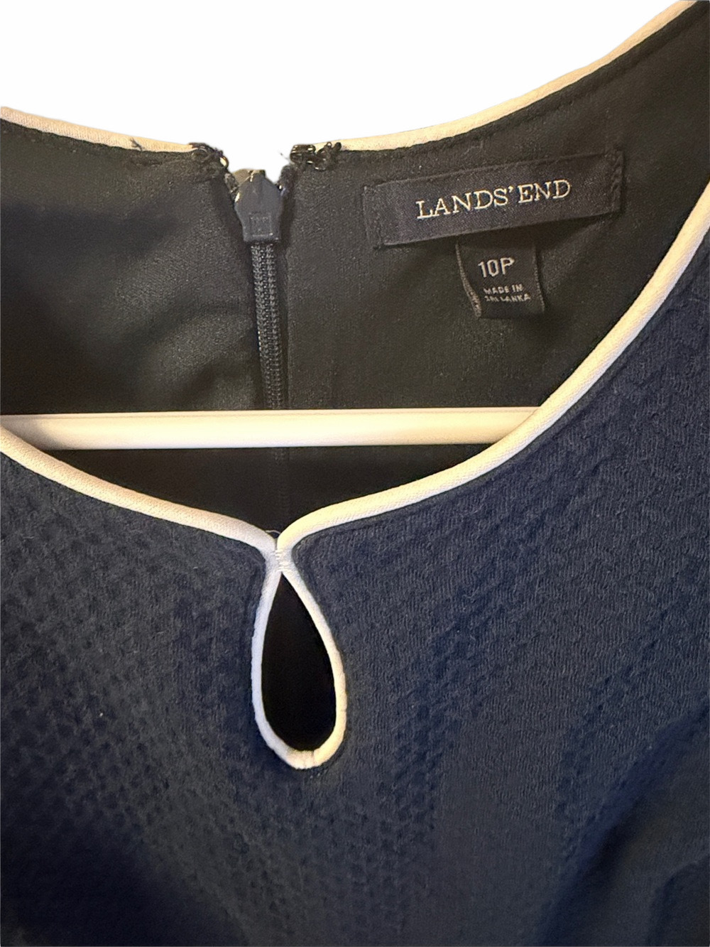 Lands’ End Navy Sheath Dress | EUC | Sz 10P - Picture 2 of 5